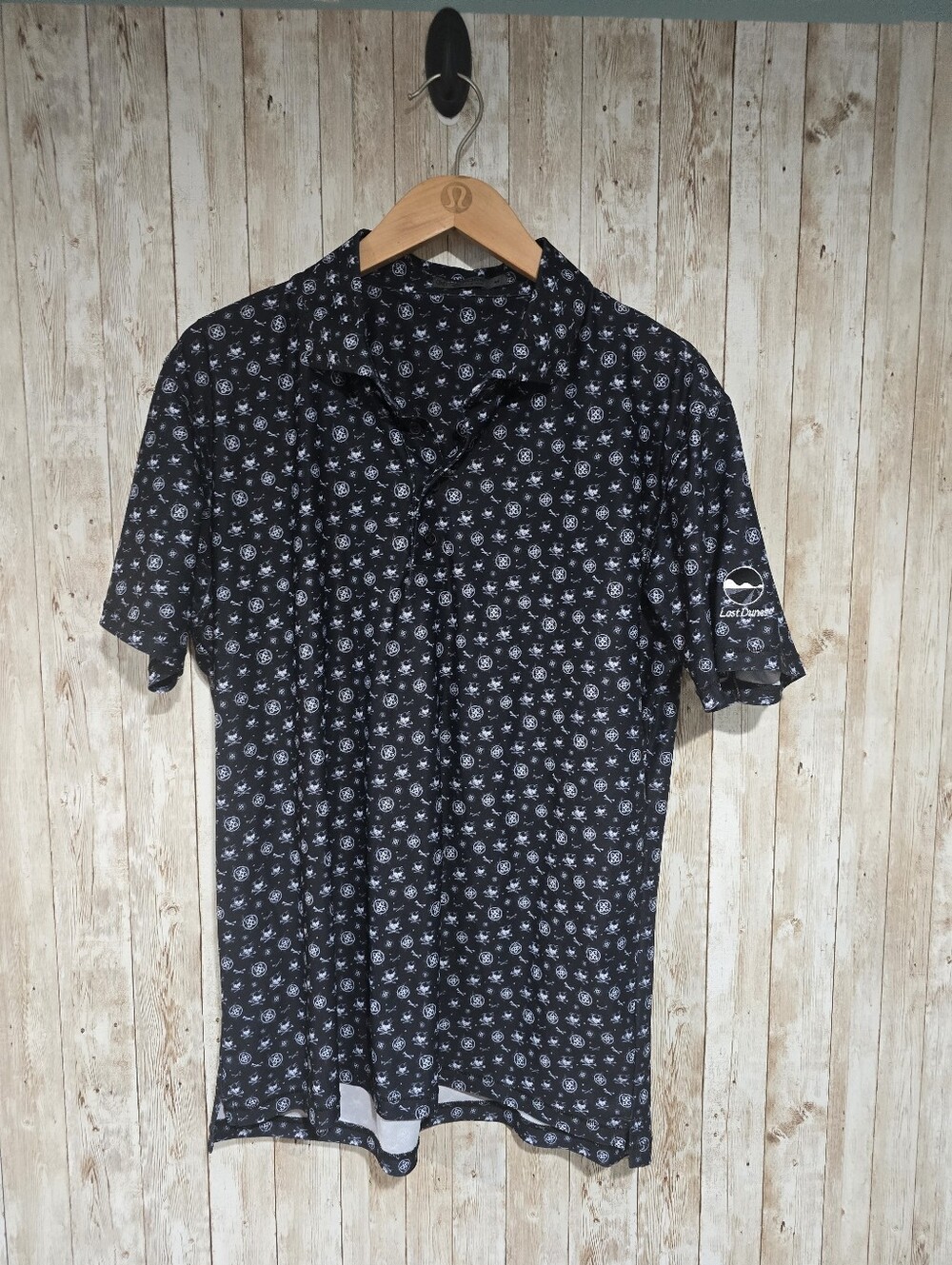 G/Fore Sketch Printed skulls  Lost Dunes  golf polo Shirt M